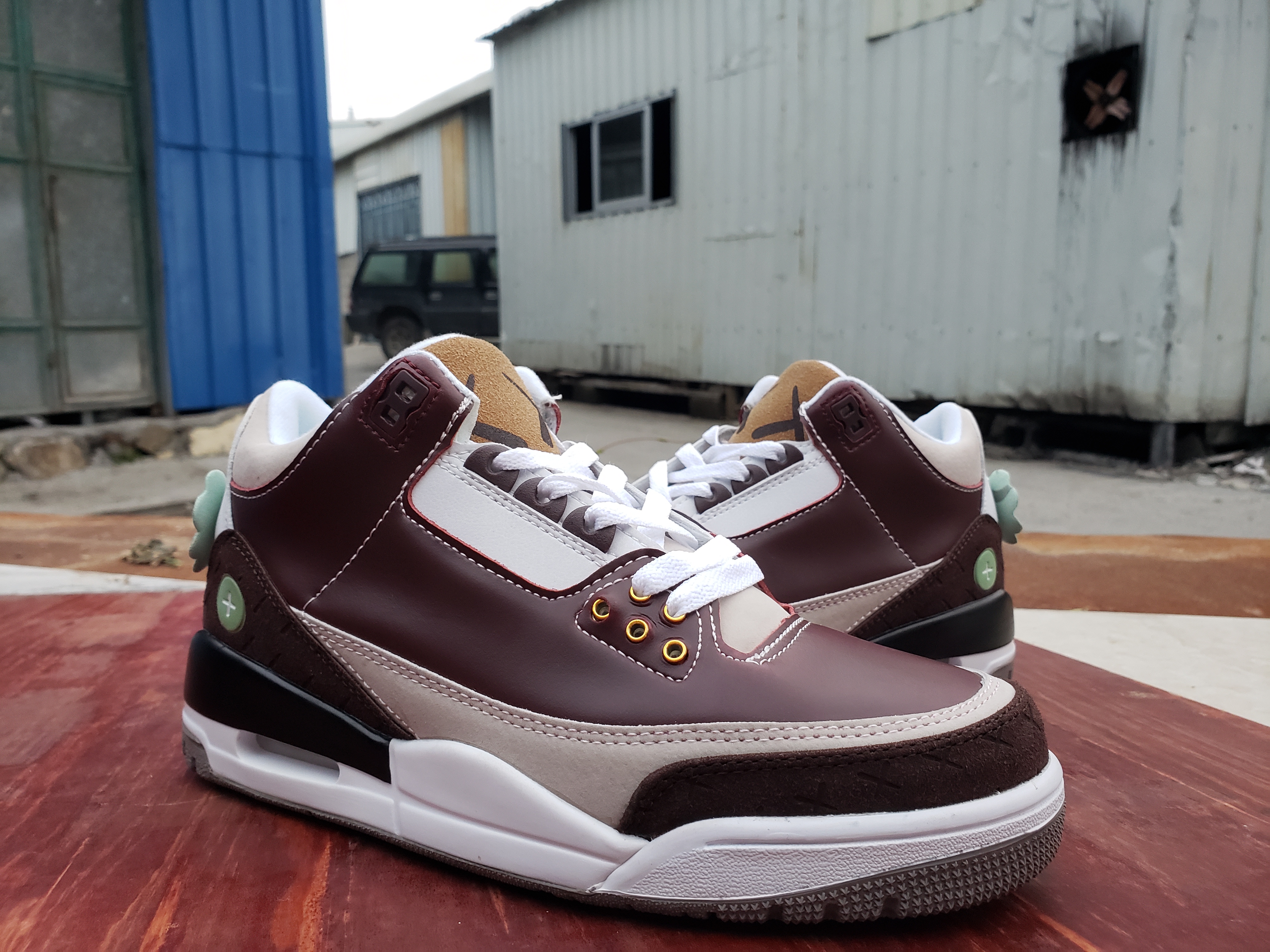 2021 Air Jordan 3 Retro Brown Grey Shoes - Click Image to Close